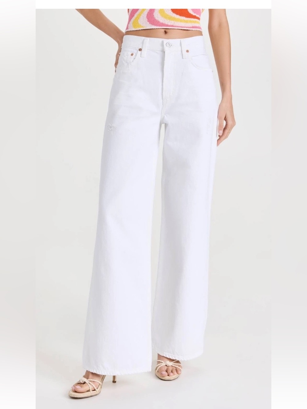 NEW! CITIZENS OF HUMANITY Paloma Wide-Leg Baggy Jean Soft White Size 26 - Picture 2 of 7